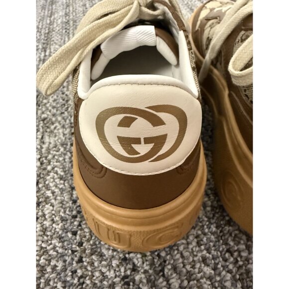 Gucci GG Supreme Beige & Brown Sneakers Made In Italy - Picture 11 of 11